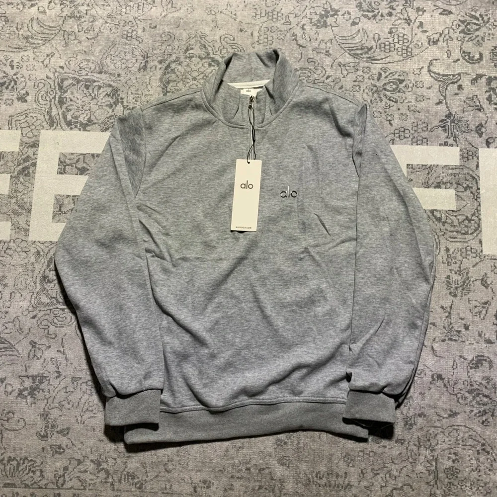 Alo Yoga Accolade Sweatshirt Sweatpants Set Unisex Grey NWT